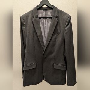 Armani Exchange Striped Gray Blazer for Men - Size 42L